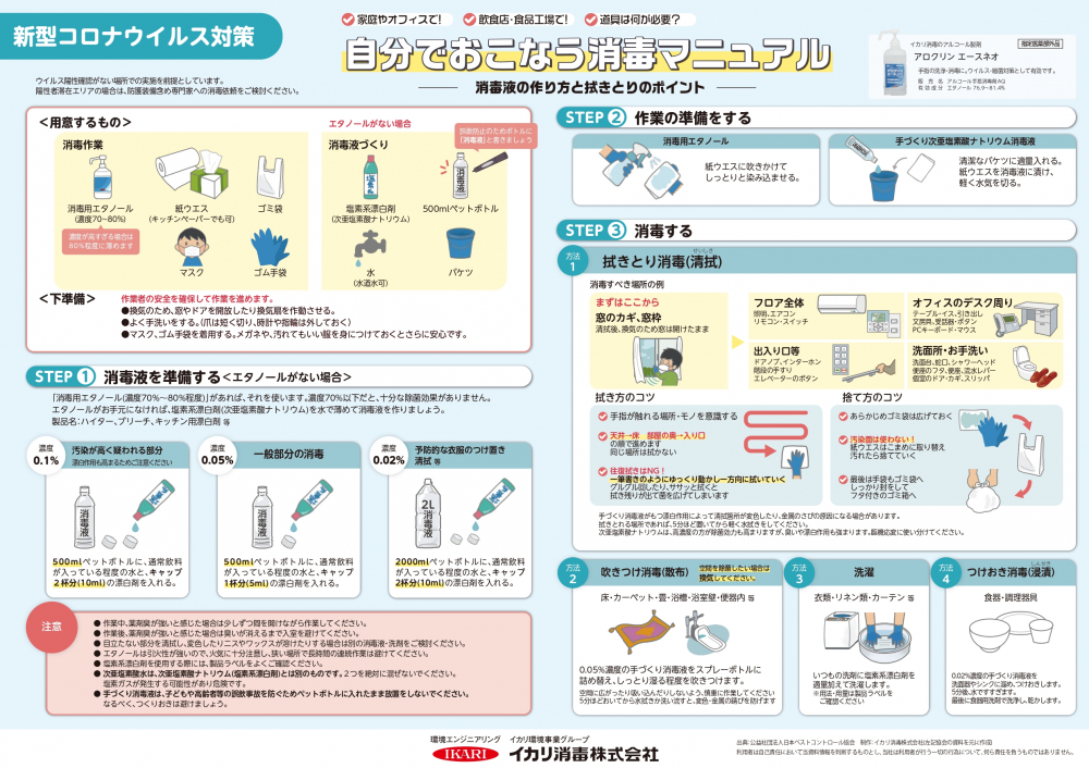  Ever Care 消毒用リーフレット